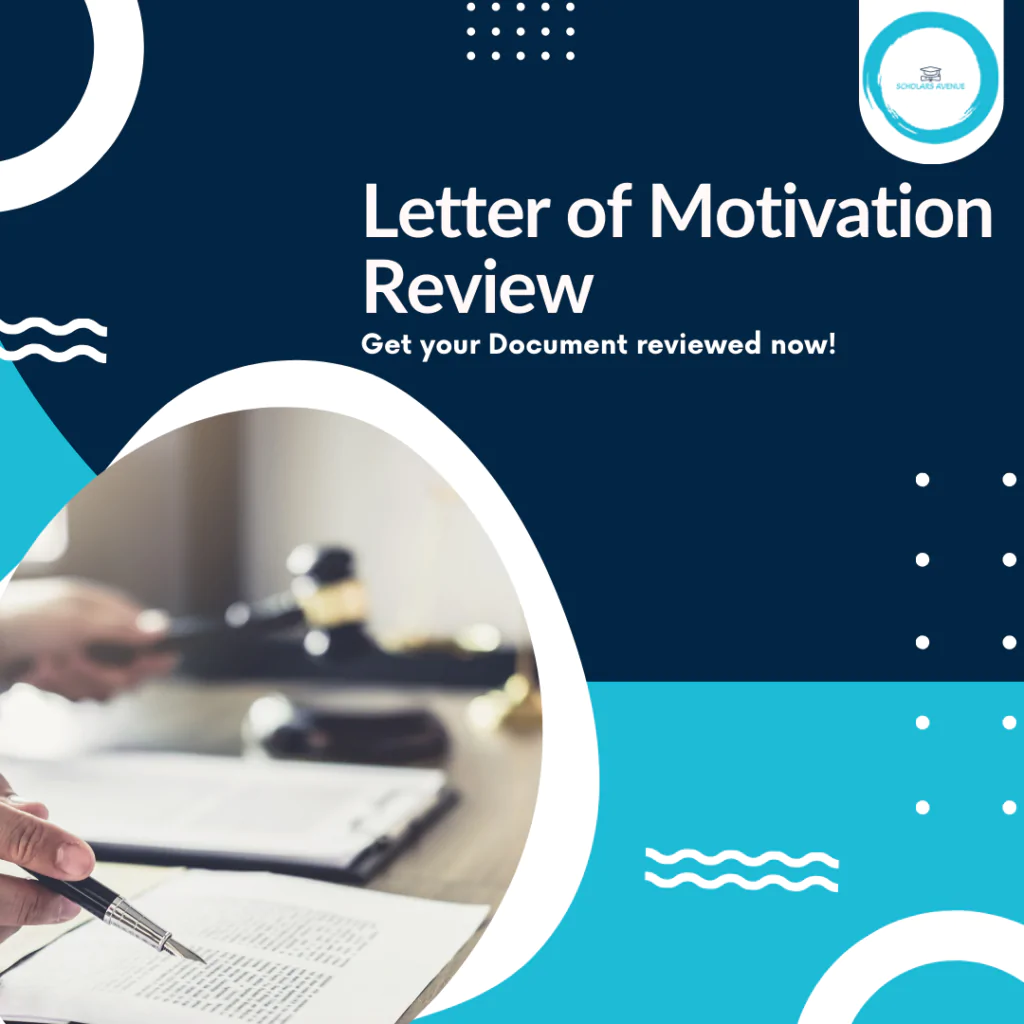 LETTER OF MOTIVATION/PERSONAL STATEMENT REVIEW