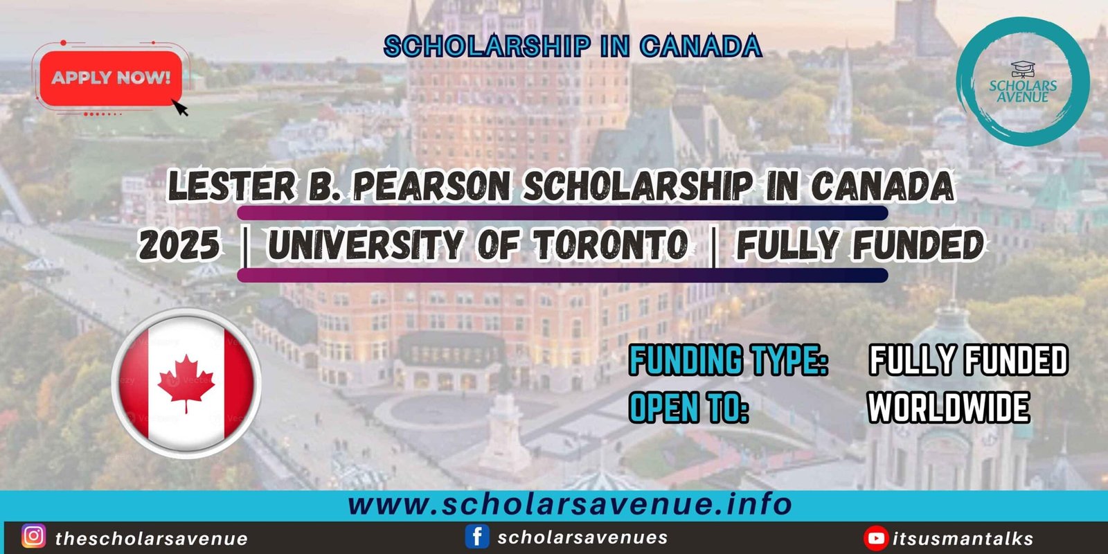 Scholarships in Canada | McCall MacBain Scholarship | McGill University |  Complete Process