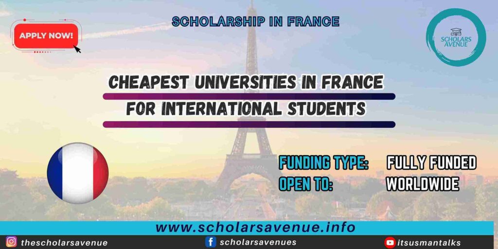 Cheapest Universities in France