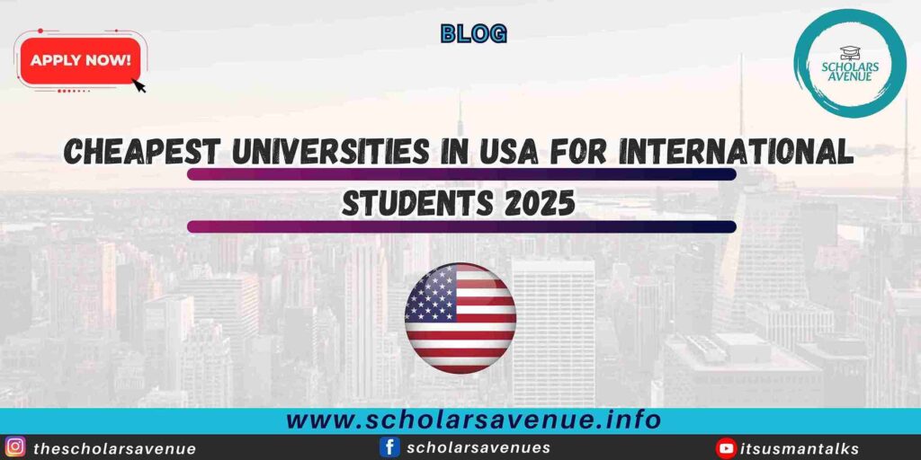 Cheapest Universities in USA for International Students 2025