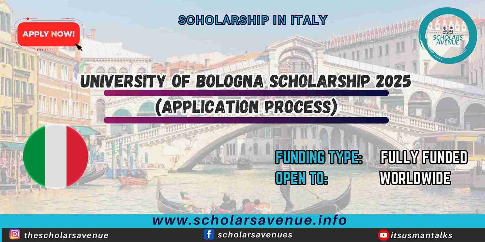 University of Bologna Scholarship 2025 (Application Process)