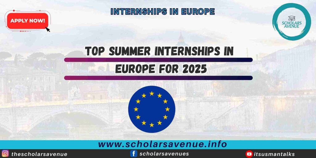 summer internships in Europe