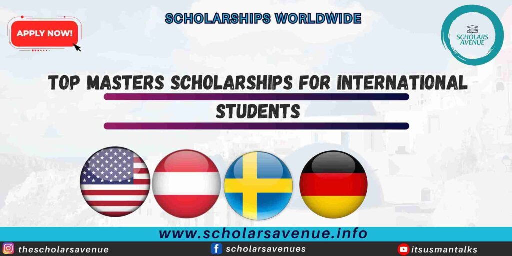 Masters Scholarships for International Students