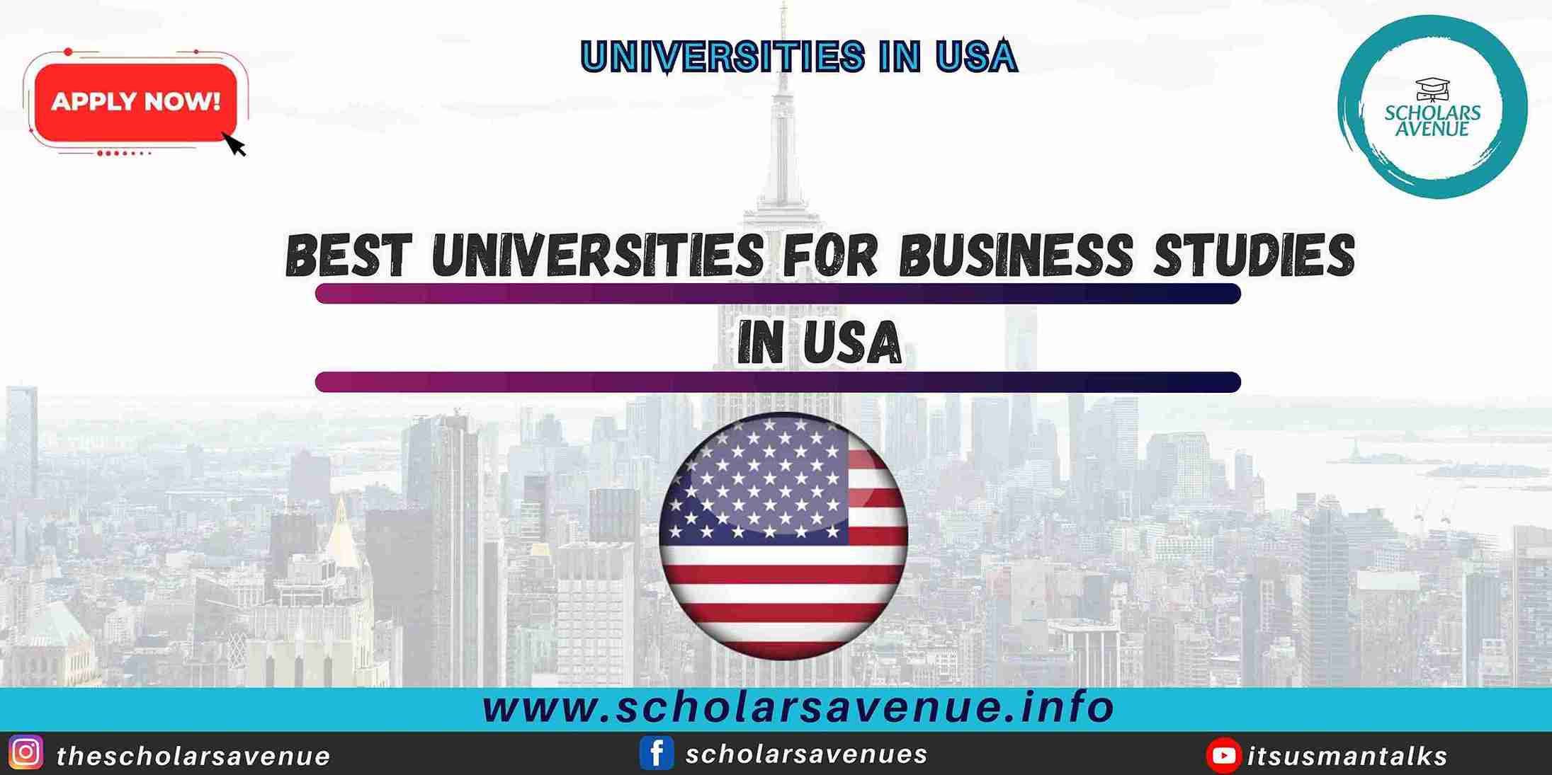 Best Universities for Business Studies in USA