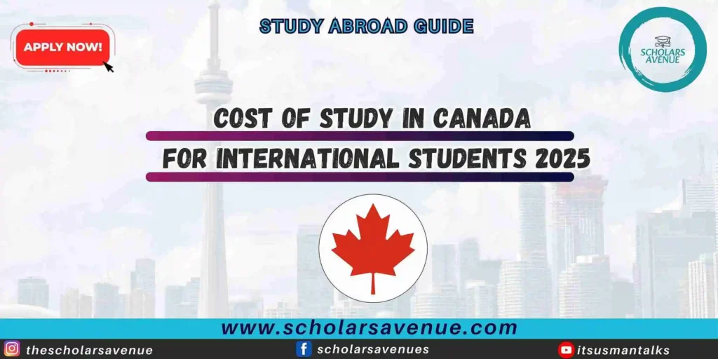 Cost of Study in Canada