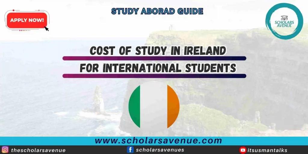 Cost of Study in Ireland