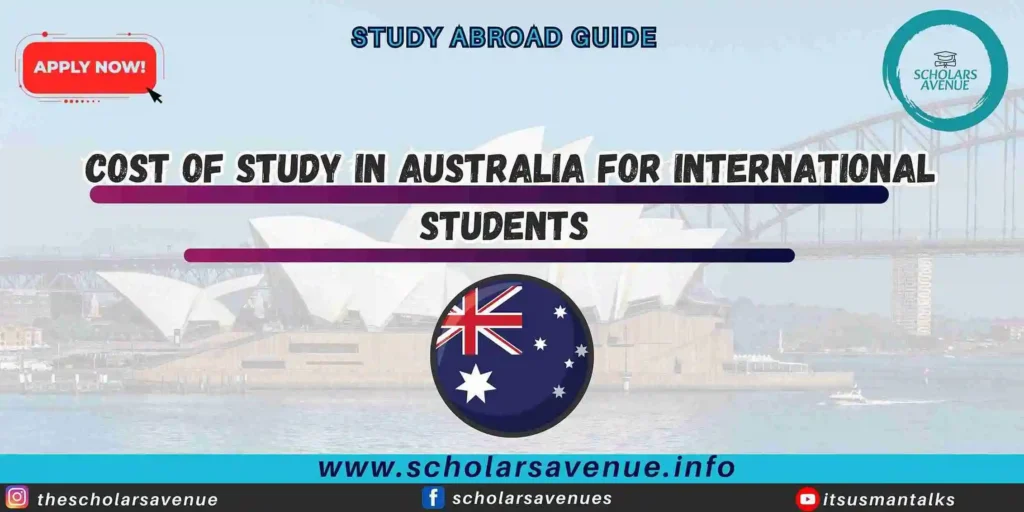 Cost of Study in Australia