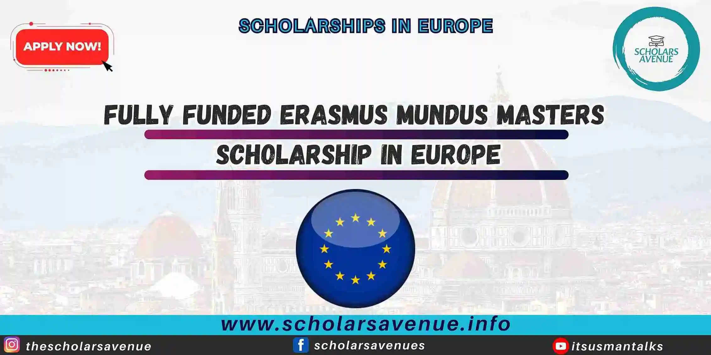 Erasmus Mundus Masters Scholarship in Europe