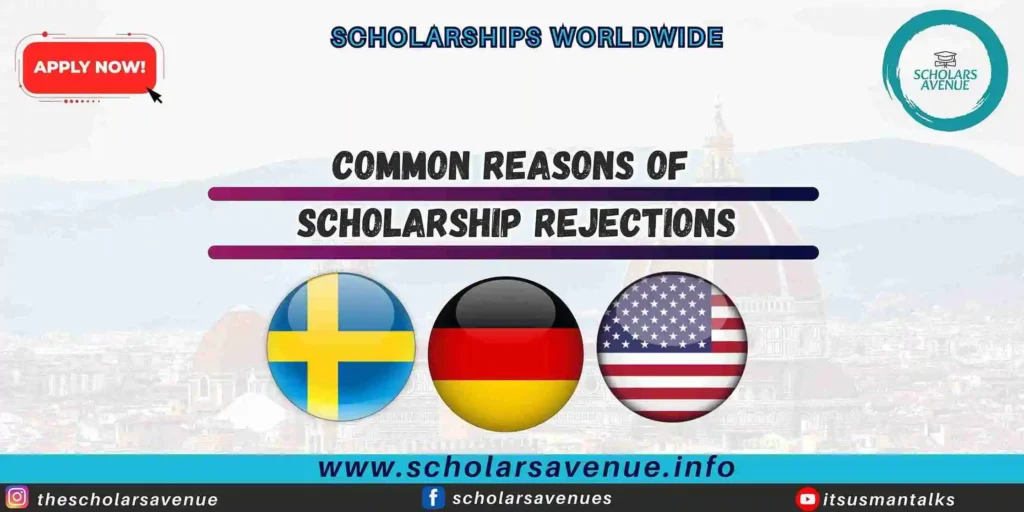 scholarship rejection reasons