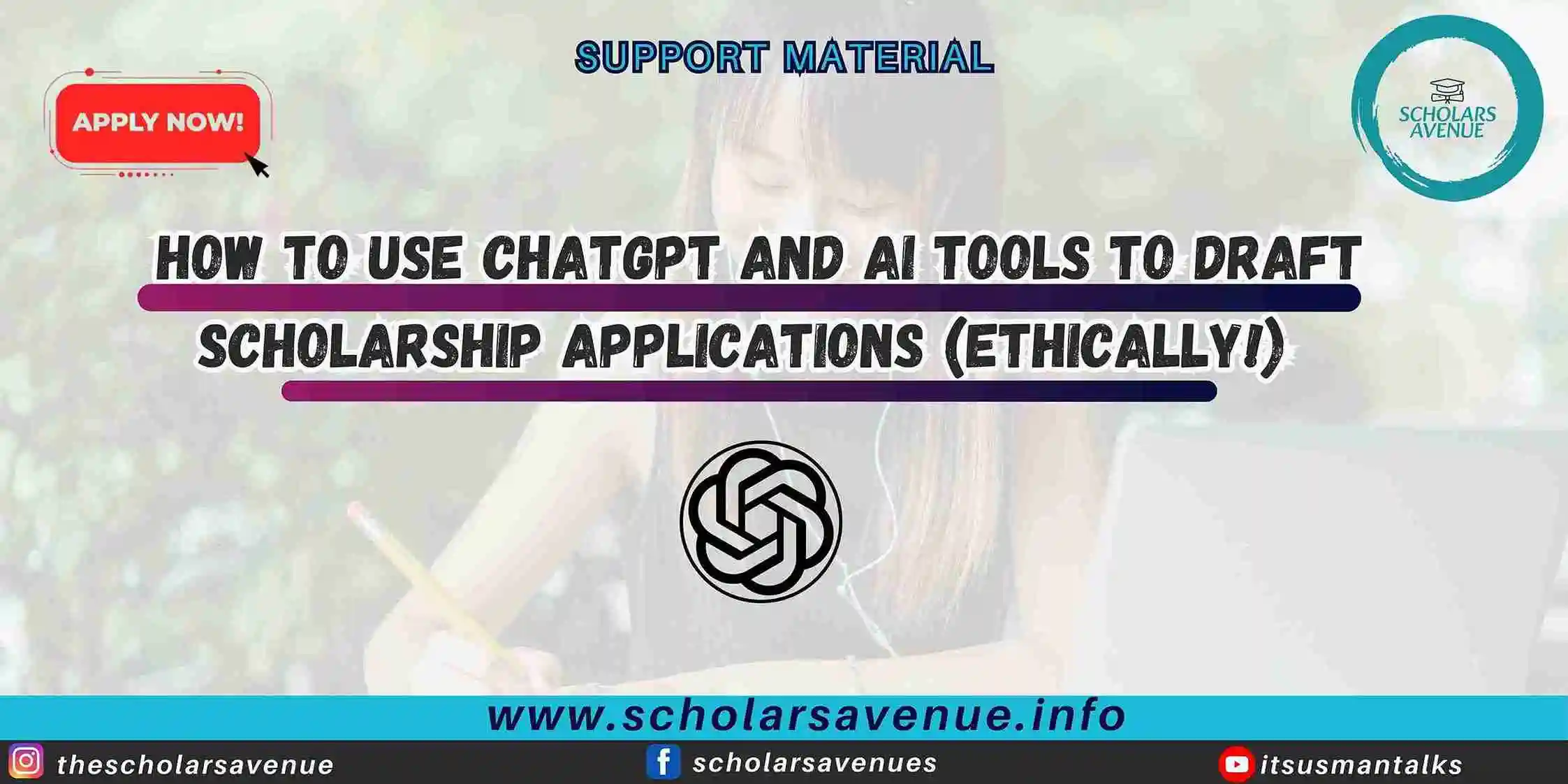 use AI for scholarship applications