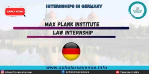 Max Planck Institute Law Internship