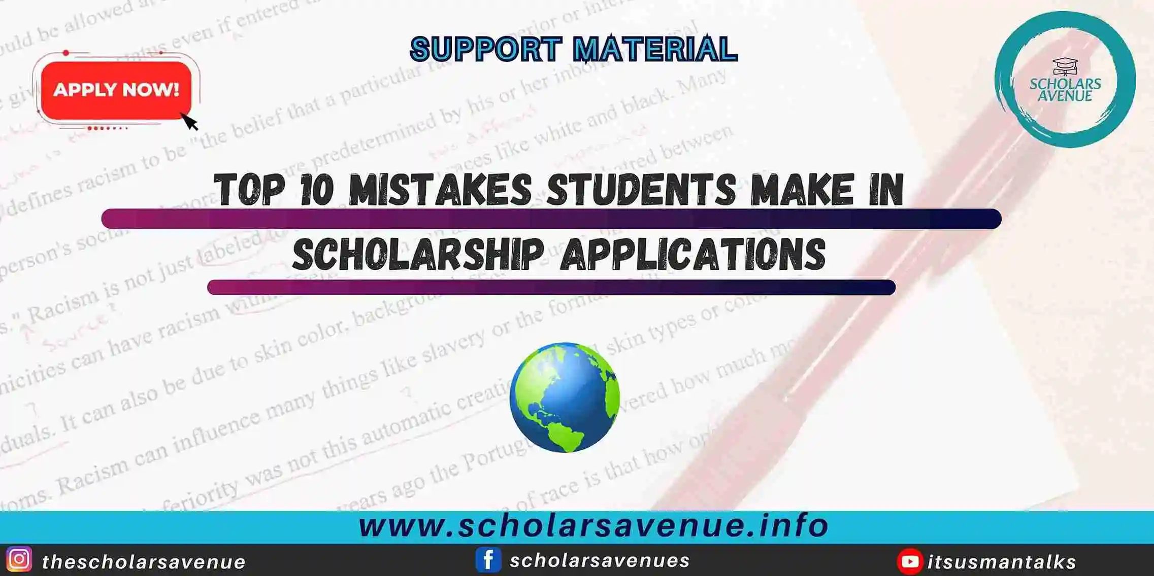 Scholarship Application Mistakes