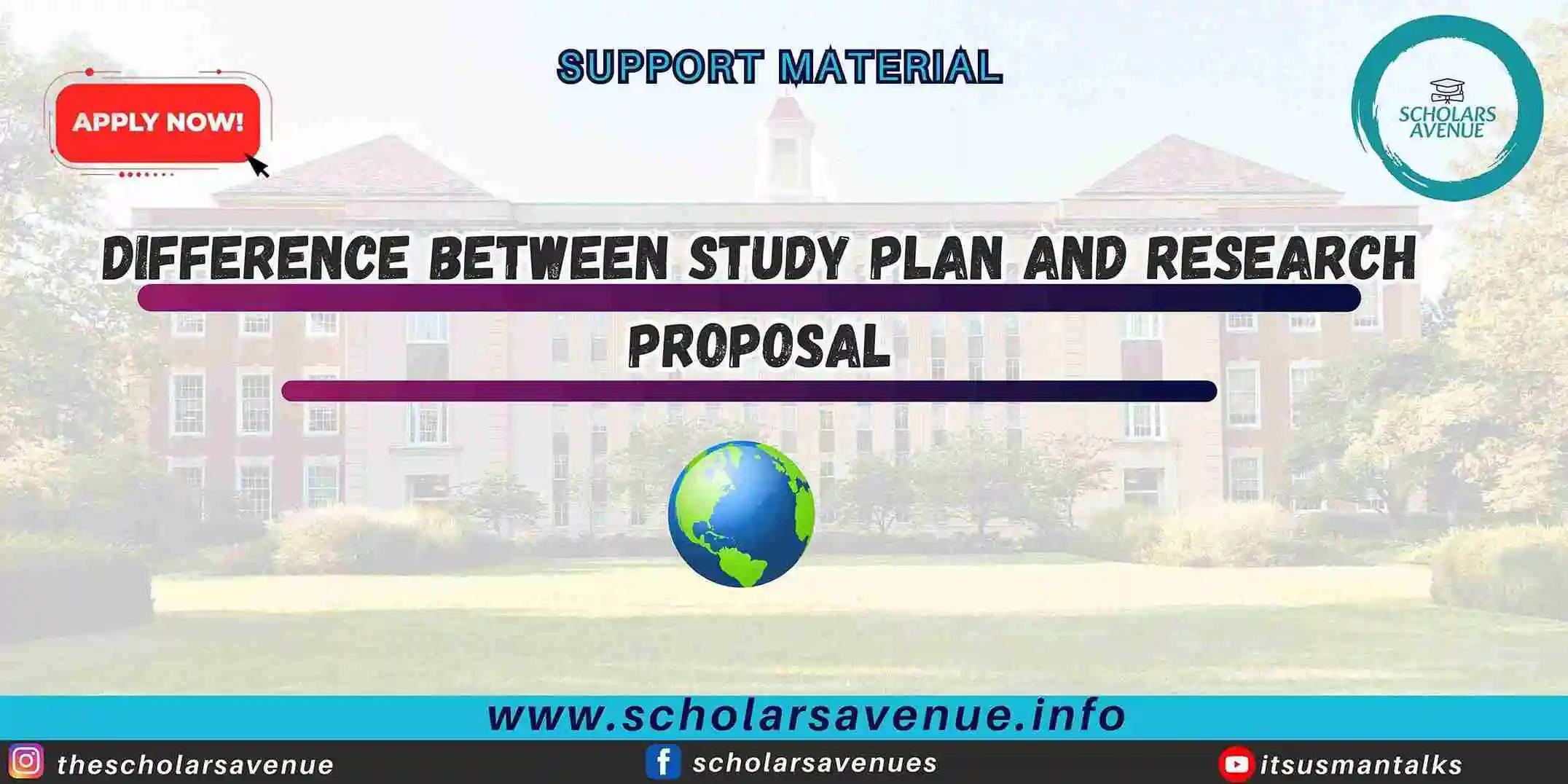 Study plan and research proposal