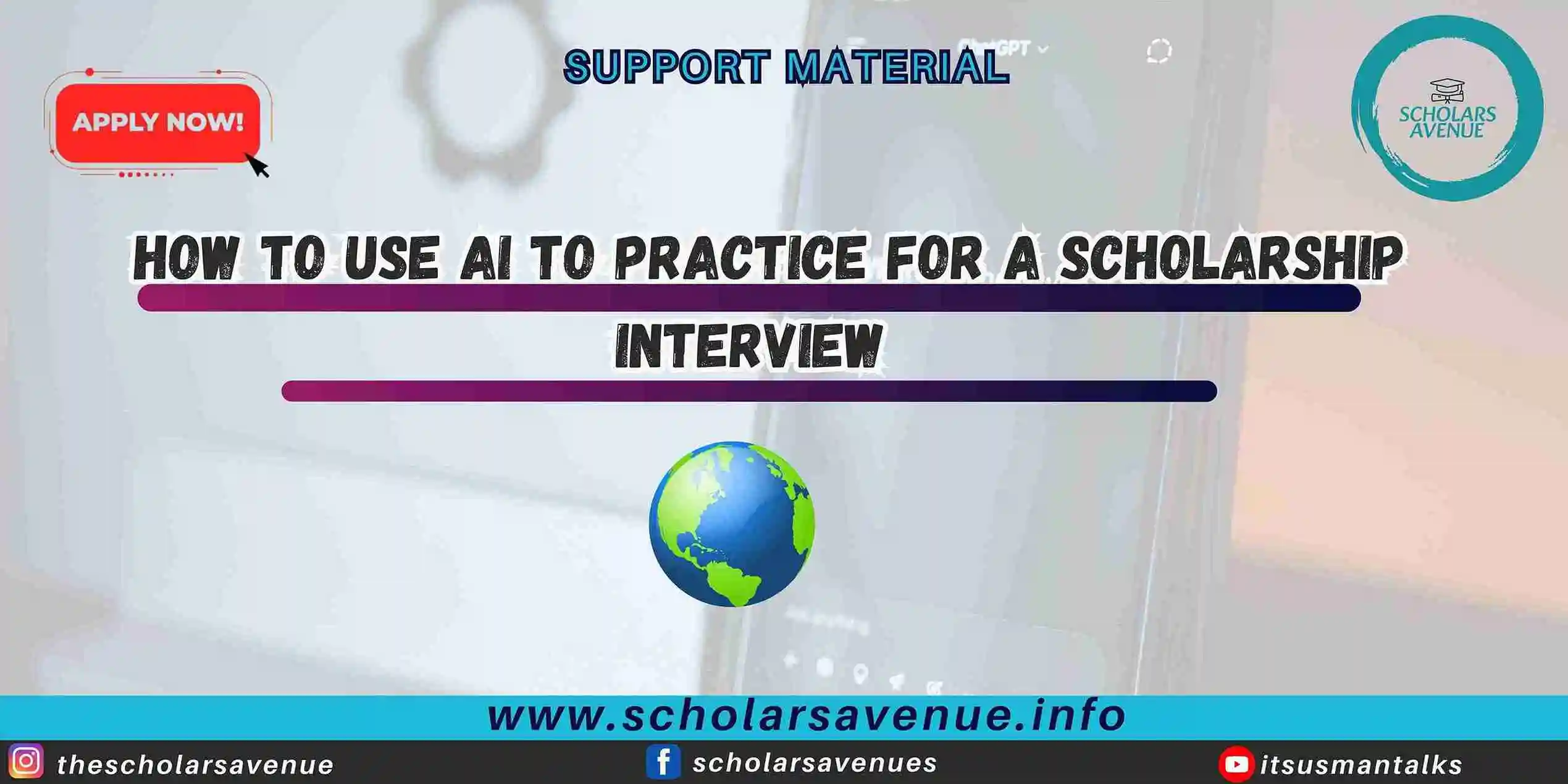 Practice scholarship interview with AI
