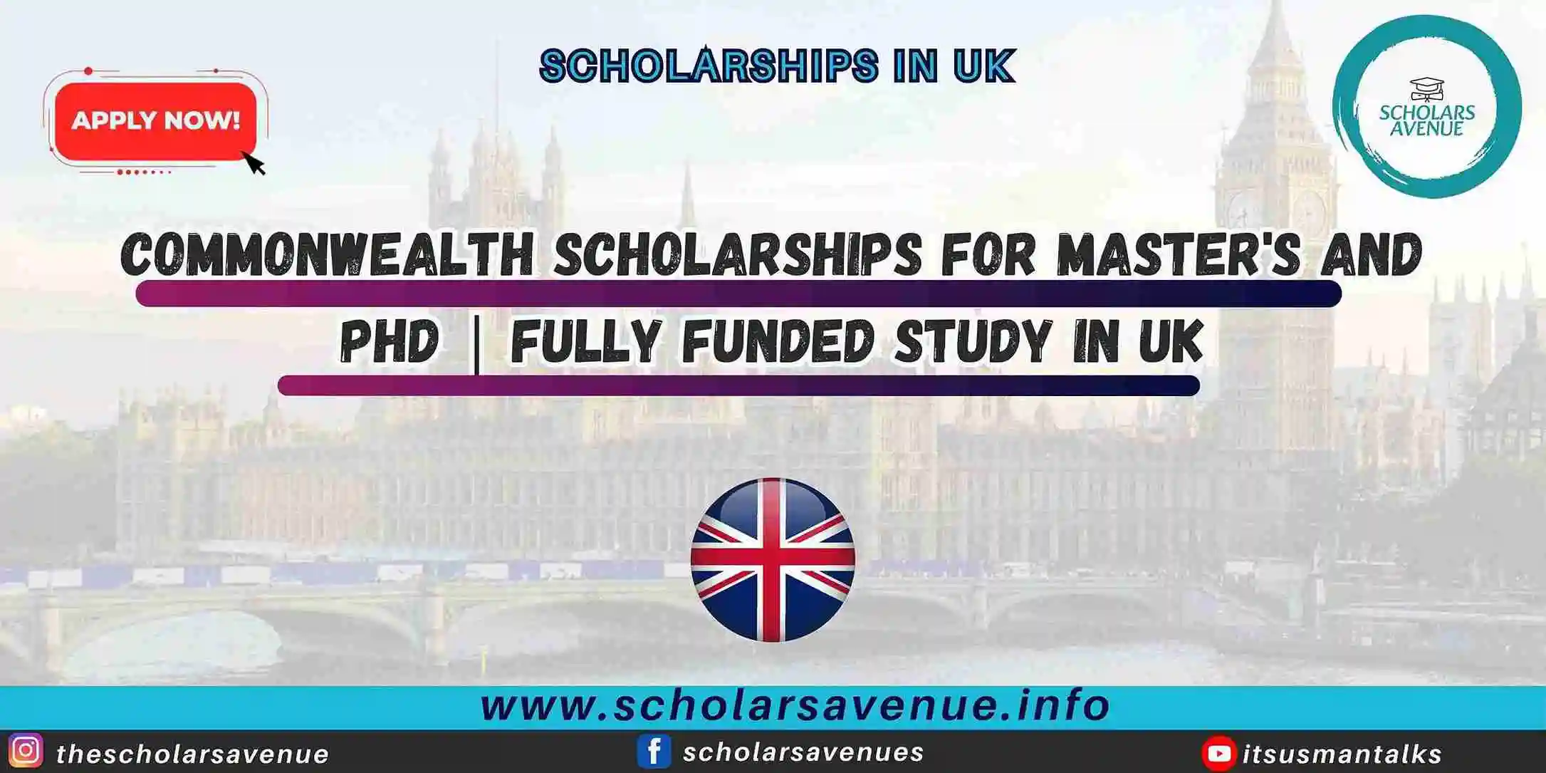 Commonwealth Scholarships For Master's and PhD
