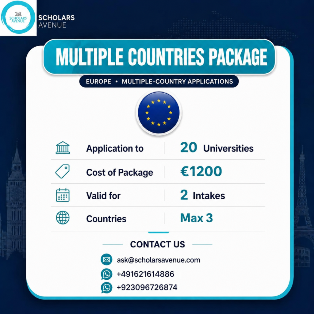 STUDY IN EUROPE COMPLETE PACKAGE (Multiple Countries)