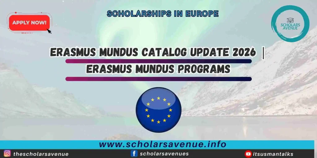 Erasmus Mundus Catalog Update 2026 | Erasmus Mundus Programs
