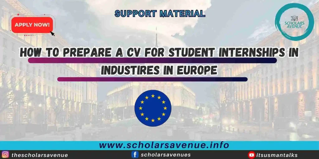 CV for Student Internships
