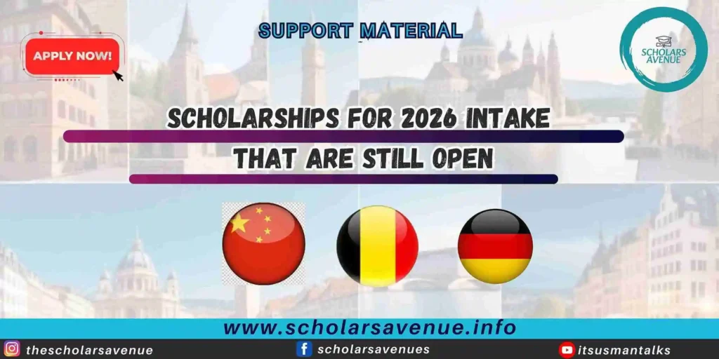 scholarships for 2026 intake