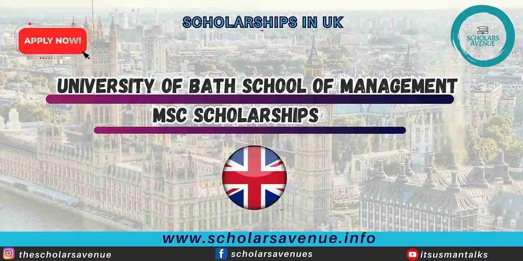 University Of Bath MSc Scholarships
